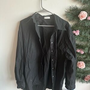 Babaton Black button down Shirt